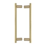 M Marcus Heritage Brass Back to Back Door Pull Handle 19mm Round Bar Design 336mm length